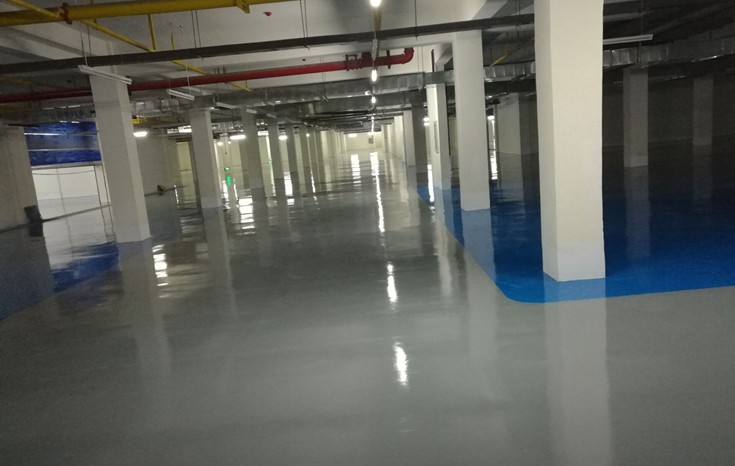 中鐵武漢國際城地下車庫采用環氧砂漿地坪