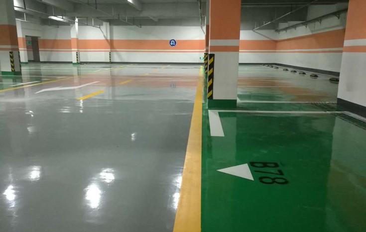 鐘祥世貿天階地下停車場環氧砂漿地坪工程