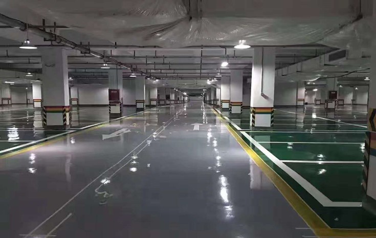 潛江名筑仕嘉地下停車場環氧砂漿地坪工程