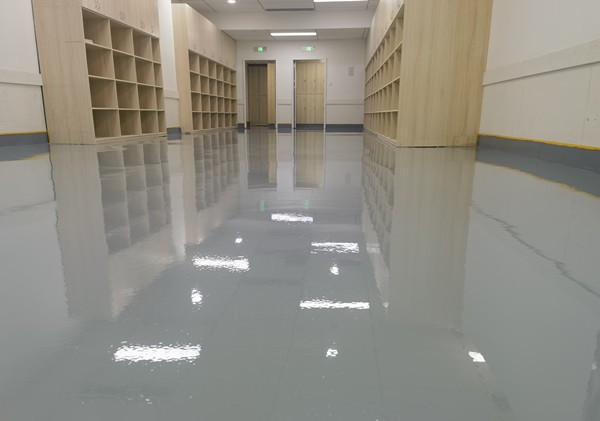 武漢亞心總醫院地下室 無溶劑型地坪涂裝工程